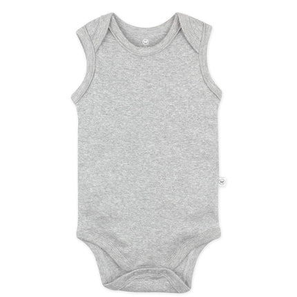 HonestBaby Multipack Sleeveless and Cami Bodysuits One-Piece 100% Organic Cotton for Infant Baby Boys, Girls, Unisex, Gray Ombre, 24 Months