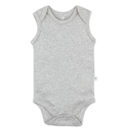 HonestBaby Multipack Sleeveless and Cami Bodysuits One-Piece 100% Organic Cotton for Infant Baby Boys, Girls, Unisex, Gray Ombre, 24 Months