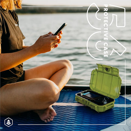 Evergreen 56 x Waterproof Waterproof Protective Case - Travel Safe/Mil Spec/Made in USA - for Organizing Cameras, Phones, Camping, Fishing, Hiking, EDC Sports, Topo Black, Hard Case