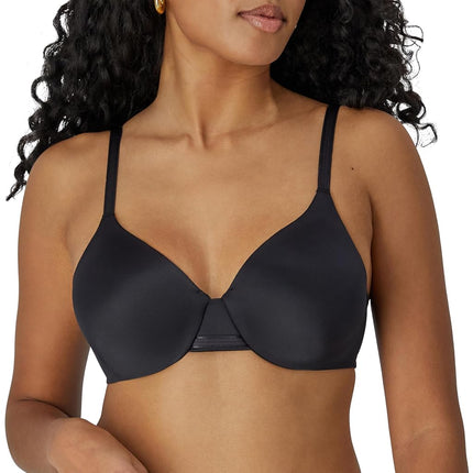 Sujetador con aros de cobertura total One U de Bali para mujer, alisador y ocultador, opaco, negro, 36D