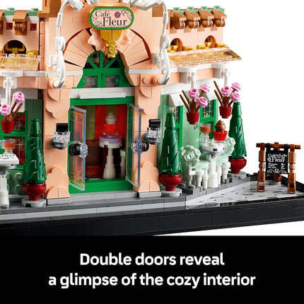 LEGO Icons French Café Building Set for Adults - incl. a Picturesque Facade, Hanging Flowerpots & Ornate Seating - Model Kit for Home or Office Desk Decor - DIY Gift Idea for Women & Men - 10362