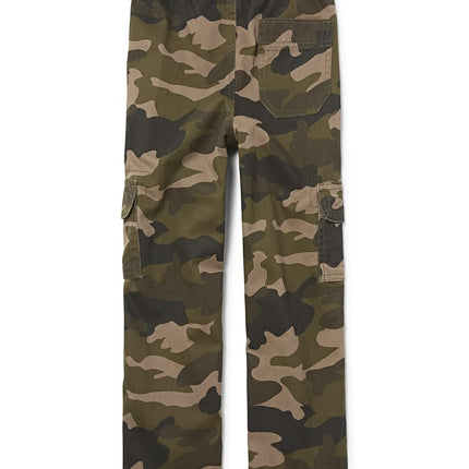 The Children's Place Pantalon cargo à enfiler pour garçon, lot de 2, motifs camouflage nuit/camouflage olive, taille 16