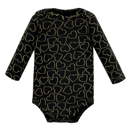 Hudson Baby unisex-baby Cotton Long-sleeve Bodysuits, Girl Mommy Red Black, Newborn