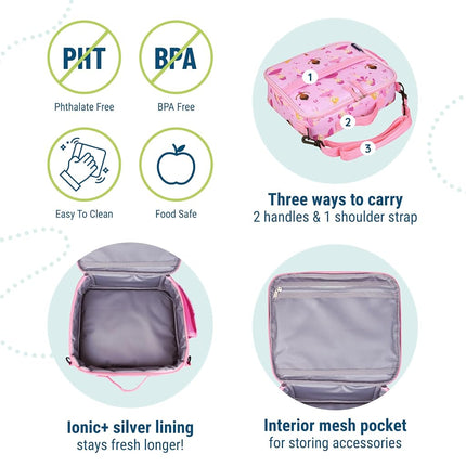 Wildkin Kids ECO rPET Insulated Lunch Box – Keeps Food Hot or Cold, Easy-Clean Lining, Mesh Pockets & BPA-Free – Boys & Girls, Ideal for School, Travel & Daycare – Ballerina