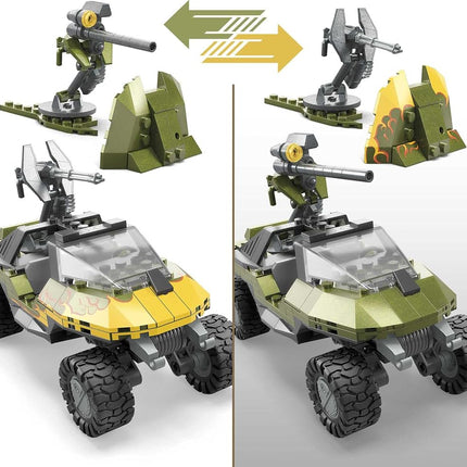 Mega Bloks Halo Universe Warthog de Secours de l'Équipe Rouge 324 pièces Ensemble de Jeu 3 Petites Figurines