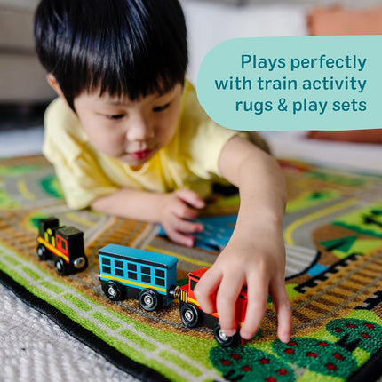 Melissa & Doug Wooden Train Cars (8-Piece Train Set)