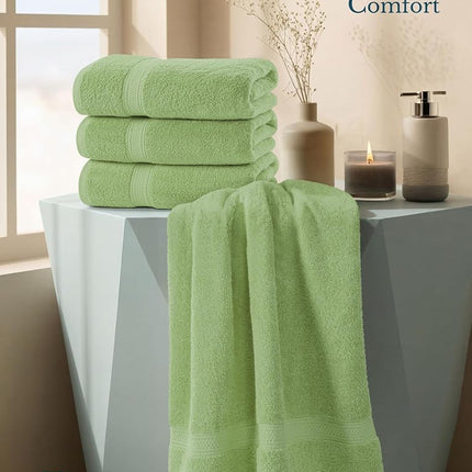 Utopia Towels 4 Pack Premium Bath Towels, 27x54 in, 600 GSM Cotton, Sage Green