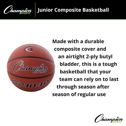 Baloncesto de compuesto para interiores/exteriores Champion Sports SB1040, júnior, 27.25 pulgadas