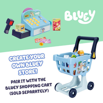 Bluey Cash Register Playset, Interactive Play Register with Scanner