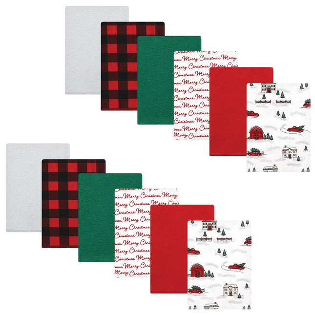 Hudson Baby Unisex Baby Cotton Flannel Burp Cloths