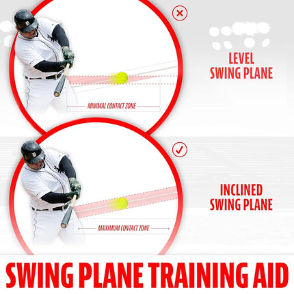 Franklin Sports Launch Line Baseball Hitting Trainer - IDB Swing Trainer + Batting Practice Aid - Baseball + Softball Batting Practice Equipment + Training Aid for Hitters,White/Yellow
