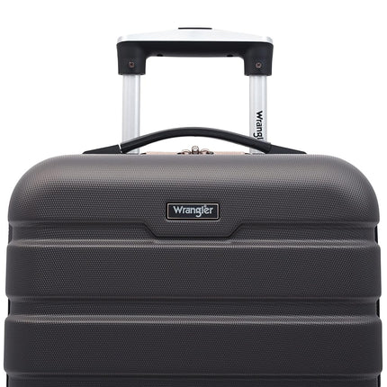 Wrangler Hardside Carry-on Spinner Luggage, Charcoal Grey, Carry-On 20-Inch, Hardside Carry-on Spinner Luggage