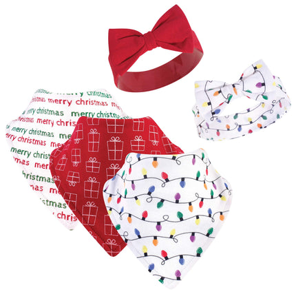 Hudson Baby Unisex Baby Cotton Bib and Headband or