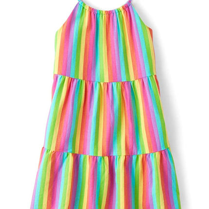 Gymboree Girls' and Toddler Sleeveless Dresses, Rainbow Stripe, 10