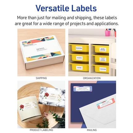 Avery Shipping Labels with TrueBlock Technology 2" x 4", Pack of 100 (18163)