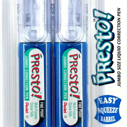 Pentel Presto Jumbo Correction Pen Fine Point, Met
