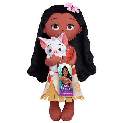 Just Play Disney Princess Lil' Friends Plushie Moana & Pua Plush Doll 14" Officially Licensed for Ages 3+
