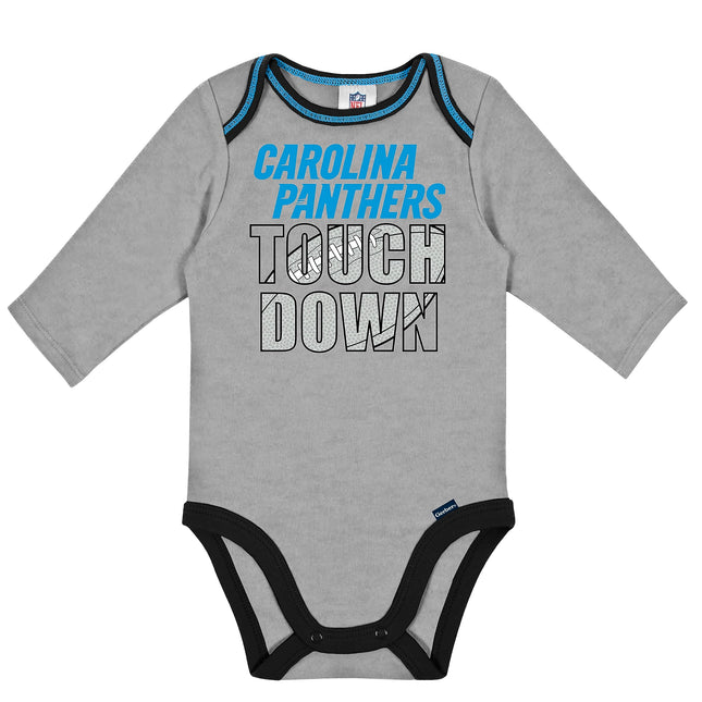 Gerber NFL Baby Boys' 2 Pack Long Sleeve Bodysuit, Team Color, 18 Months