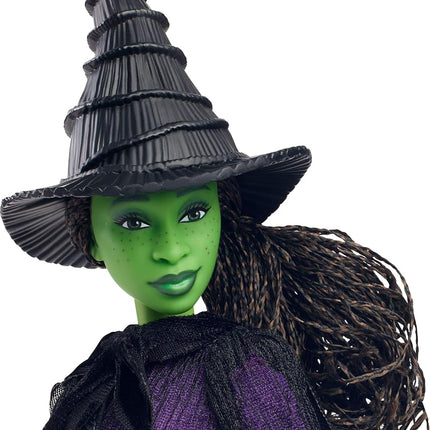 Mattel Universal Wicked Deluxe Elphaba Fashion Doll and Accessories, Movie Inspired Look with Braided Hair and Portability