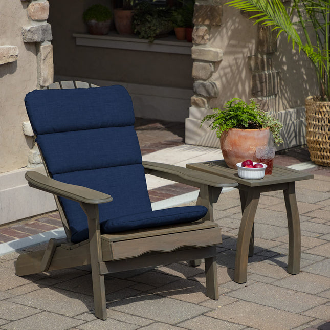 Arden Outdoor Adirondack or Rocking Chair Cushion, 20 x 17, Rain-Proof, Fade Resistant 20 x 17, Sapphire Blue Leala
