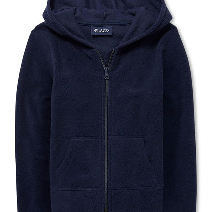 The Children's Place Girls' Fleece Zip Up Hoodie, Tidal, X-Small