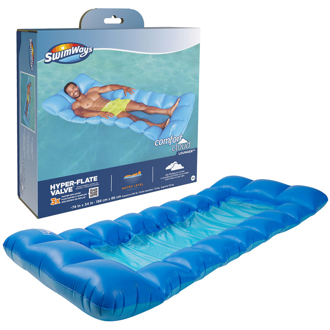 Swimways Comfort Cloud Pool Lounger with Fast Infl