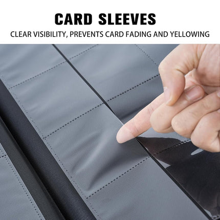MORABTO Premium 1000+ Pockets Card Binder,16 Pockets Trading Card Binder Ringless Side Loading Trading Card Album Folder for TCG -Yellow