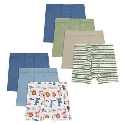 Calzoncillos de algodón orgánico para niño Hanes, calzoncillos tipo bóxer y bragas de pura comodidad para niños pequeños, paquetes múltiples, azul, blanco, verde, beige, 2-3T