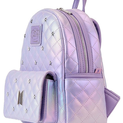 Mini Sac à Dos Iridescent Violet Logo BTS Loungefly