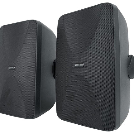 (6) Rockville WET-6525B 6.5" 70V Commercial Indoor/Outdoor Wall Speakers in Black