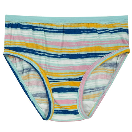 Fruit of the Loom Culotte Fille en Coton, Lot de 20 - Blanc/Rayures/Imprimé Animal, 4
