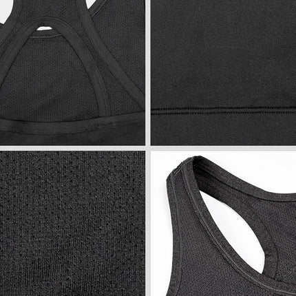 Fruit of the Loom Sujetador deportivo racerback Stay Dry para niñas, tono azul deslumbrante/negro, pequeño