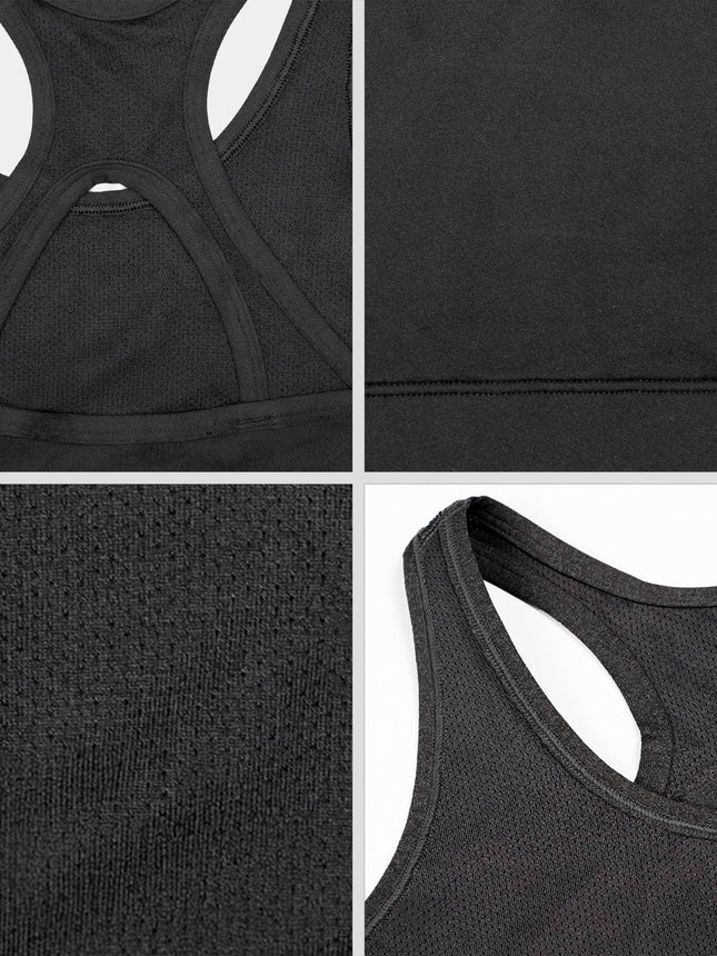 Fruit of the Loom Girls' Stay Dry Racerback Sports Bra, Dazzling Blue/Black Hue, Small