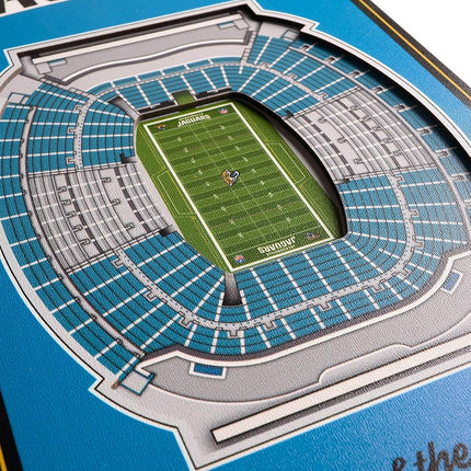 NFL Jacksonville Jaguars TIAA Bank Field 3D Stadium Banner-8x323D Stadium Banner - 8"x 32", Team Colors, 8" x 32"