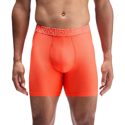 Under Armour Men's Performance Tech Mesh Boxerjock Brief Underwear, 6" Inseam, All-Day Comfort & Ultra-Soft, 3-Pack, Bright Venom Red, 5XL