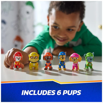 Paw Patrol: Rescue Wheels, 6-Piece Pup Squad Action Figure Gift Set, Kids Toys for Boys & Girls Ages 3 and Up