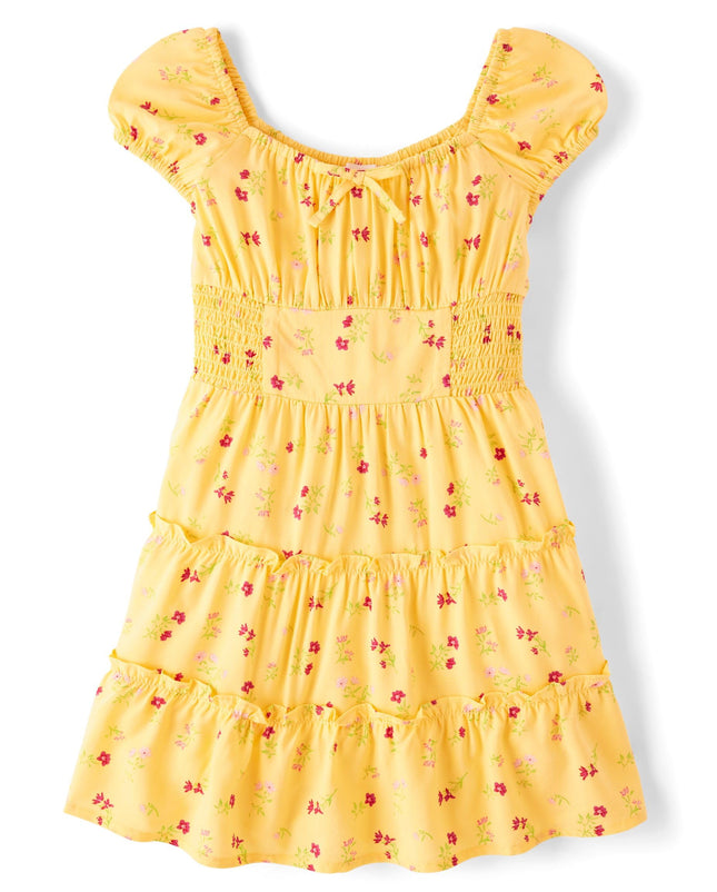 The Children's Place Girls' Short Sleeve Smocked S