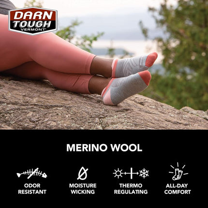 Darn Tough Men's Run No Show Tab Ultra-Lightweight with Cushion - Merino Wool Socks for Running, Teal, Medium