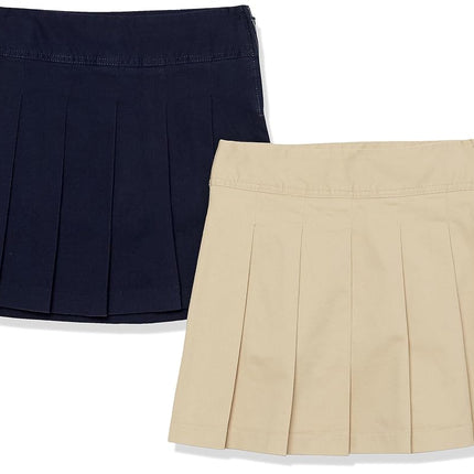Le lot de 2 jupes-shorts plissées The Children's Place pour filles, couleur sable/océan, taille 6