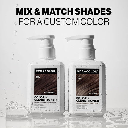 KERACOLOR Clenditioner ESPRESSO Semi-Permanent Hair Dye, No Animal Testing 30 ml