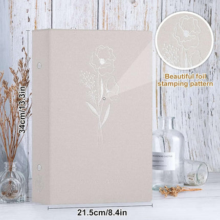 Lanpn Photo Album 6x4 Slip in, Linen 300 Pockets Photo Albums Holds Landscape Only 10x15cm Picture Beige