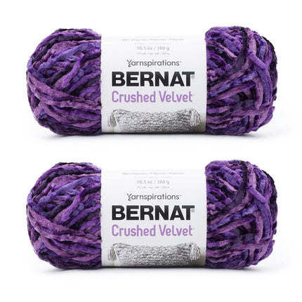 Bernat Crushed Velvet Potent Purple Yarn - 2 Pack 