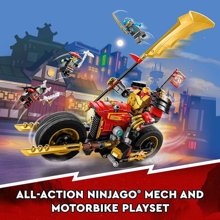 LEGO NINJAGO Kai�s Mech Rider EVO 71783, Upgradable Ninja Motorbike Toy, Mech Action Figure and 2 Bone Warrior Minifigures, Collectible Toys for Kids 7 Plus Years Old, Golden,green