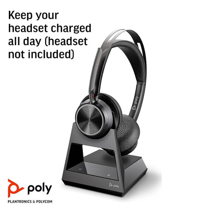 Plantronics Poly - Voyager Office Base () - Compatible with Voyager Focus 2 and Voyager 4300 UC Series Headsets (Sold Separately) - Connect to PC/Mac, Deskphone, & Cell Phone