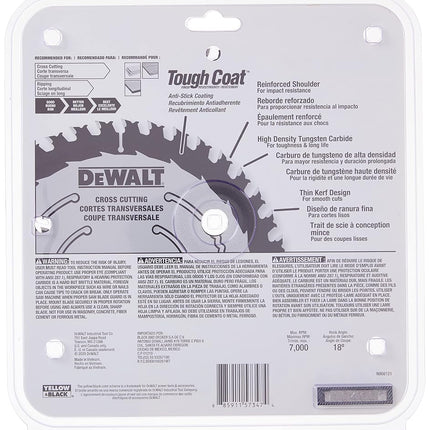 DEWALT Circular Saw Blade, 8 1/4 Inch, 40 Tooth, Cross Cutting (DWA181440)