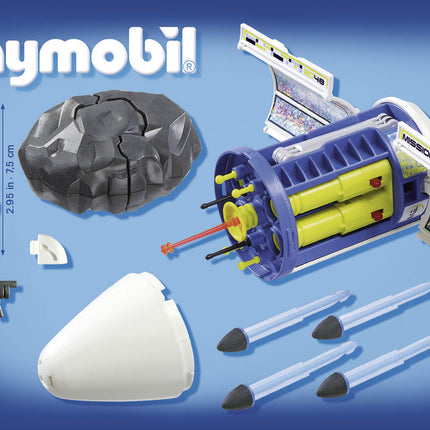Playmobil 9490 Satélite Espacial con Láser y Cañón que Funciona, Juego Imaginativo Divertido, Sets de Juego Adecuados para Niños a Partir de 4 Años