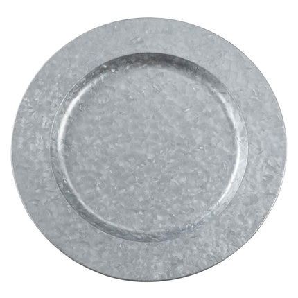 Polished Galvanized Charger Plates (Set of 4)
