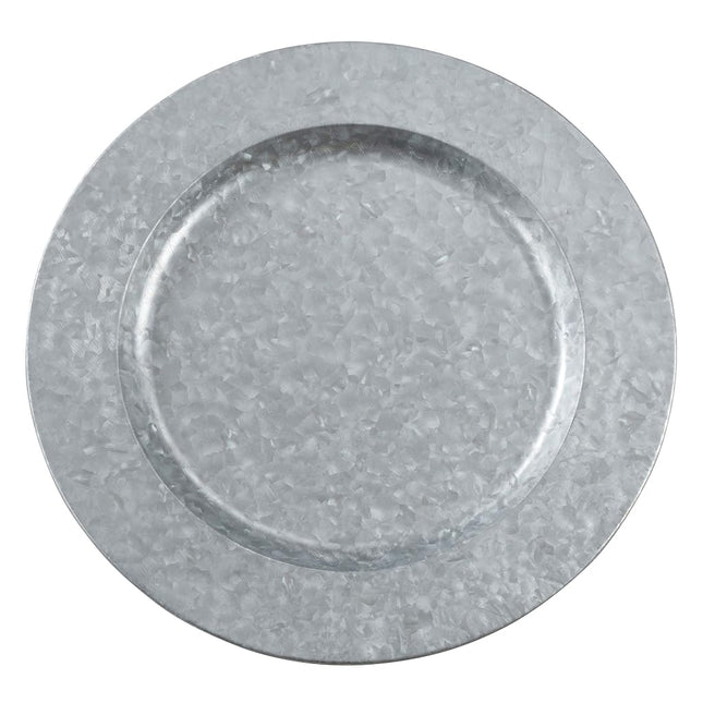 Polished Galvanized Charger Plates (Set of 4)