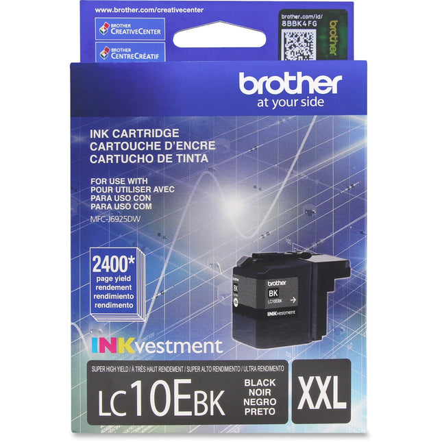 Cartouche d'encre noire à très haut rendement Brother LC10EBK