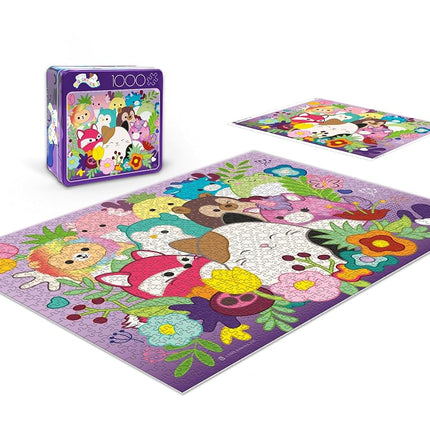 Buffalo Games - Squishmallows - Grow Together - 1000 Piece Jigsaw Puzzle for Adults - Collectible Tin Case - Finished Size is 26.6 x 19